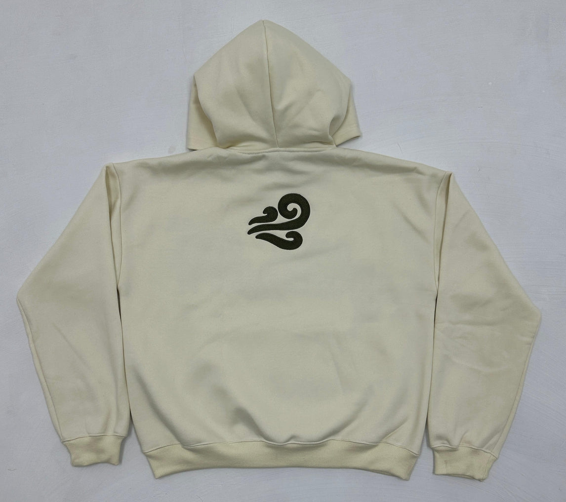 Cream&Olive Hoodie “El Mukhtar”